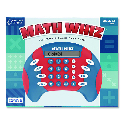 Educational Insights Math Whiz, Three Game Modes, Four Subjects: Addition, Subtraction, Multiplication and Division, Grades 1 to 5 (8897)