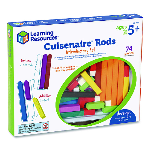 Learning Resources Cuisenaire Rods Introductory Set, Grades Pre-K to 3, 74 Pieces (LER7500)