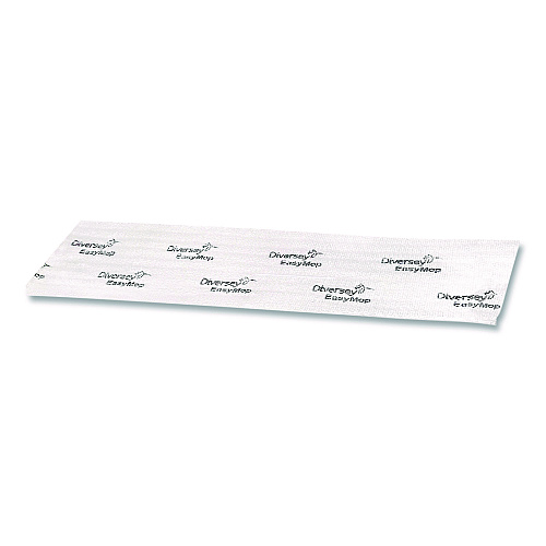Diversey EasyMop Microfiber Dust Mop Pads, 16 x 5.3, White, 50/Pack (D1232214)