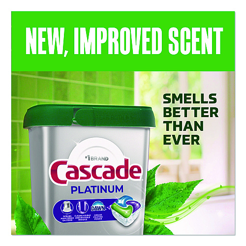 Cascade Platinum ActionPacs, Fresh Scent, 14 oz Pack, 26 Pods/Pack, 4 Packs/Carton (15536)