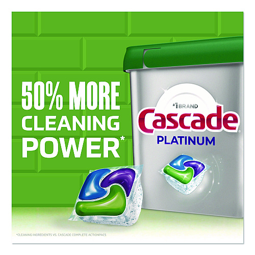 Cascade Platinum ActionPacs, Fresh Scent, 14 oz Pack, 26 Pods/Pack, 4 Packs/Carton (15536)