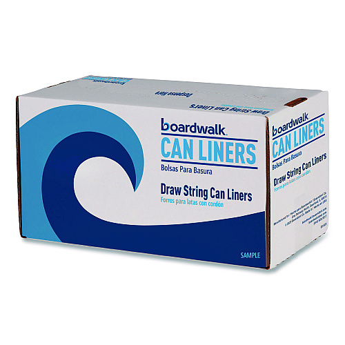 Boardwalk&reg; 60 Gallon Trash Bags, 1.2 mil, 38 x 58, Black, 50 Bags (BWK519E)