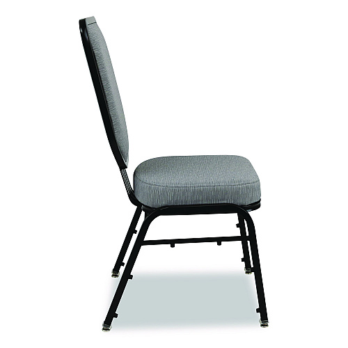 NPS Flex-Back Banquet Chair, Supports Up to 500 lbs, 18.6" Seat Height, Morticia Lithium Seat/Back, Black Base, 2/Pack (9682BG2)