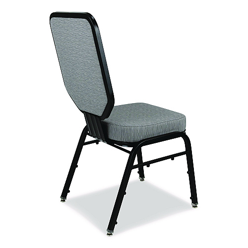 NPS Flex-Back Banquet Chair, Supports Up to 500 lbs, 18.6" Seat Height, Morticia Lithium Seat/Back, Black Base, 2/Pack (9682BG2)