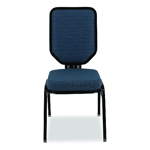 NPS Flex-Back Banquet Chair, Supports Up to 500 lbs, 18.6" Seat Height, Morticia Blue Lagoon Seat/Back, Black Base, 2/Pack (9684BG2)