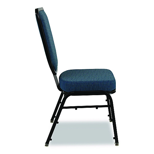 NPS Flex-Back Banquet Chair, Supports Up to 500 lbs, 18.6" Seat Height, Morticia Blue Lagoon Seat/Back, Black Base, 2/Pack (9684BG2)