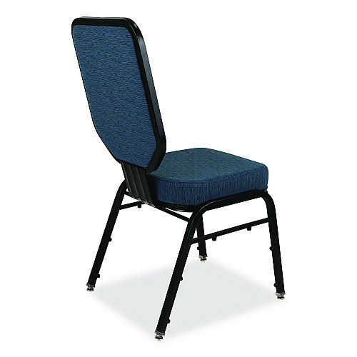 NPS Flex-Back Banquet Chair, Supports Up to 500 lbs, 18.6" Seat Height, Morticia Blue Lagoon Seat/Back, Black Base, 2/Pack (9684BG2)
