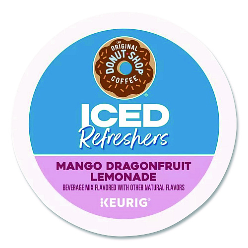 The Original Donut Shop ICED Refreshers K-Cup Pods, Mango Dragonfruit Lemonade, 20/Box (0532)