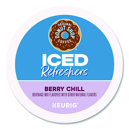 The Original Donut Shop ICED Refreshers K-Cup Pods, Berry Chill, 20/Box, 4 Boxes/Carton (0631CT)