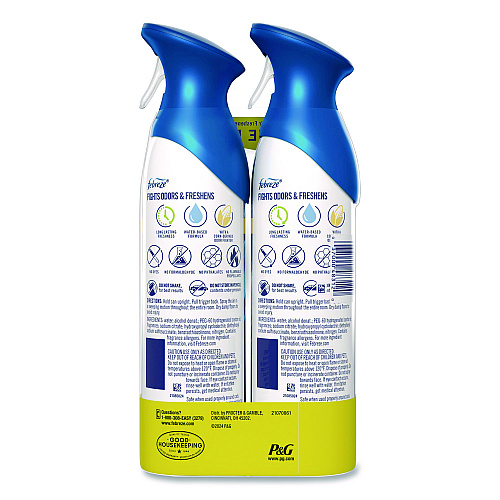 Febreze AIR, Ocean, 8.8 oz Aerosol Spray, 2/Pack, 3 Packs/Carton (17345)