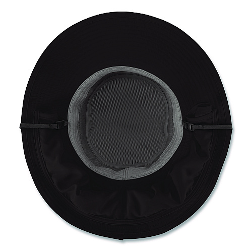 ergodyne Chill-Its 8934 Ranger Hat with Neck Shade, Microfiber/Polyester, Large/X-Large, Black (12726)