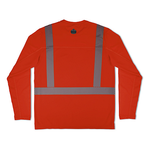 ergodyne Chill-Its 6688 Type R Class 2 Cooling Hi-Vis Sun Shirt with UV Protection, Small, Orange (12230)