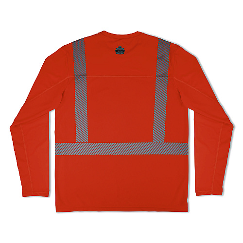 ergodyne Chill-Its 6688 Type R Class 2 Cooling Hi-Vis Sun Shirt with UV Protection, Large, Orange (12232)