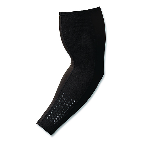 ergodyne Chill-Its 6691 Cooling Arm Sleeves with Box-Handling Grip, Polyester/Spandex, Medium, Black, Pair (12387)
