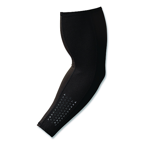 ergodyne Chill-Its 6691 Cooling Arm Sleeves with Box-Handling Grip, Polyester/Spandex, X-Large, Black, Pair (12389)