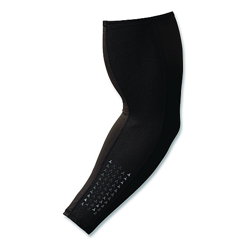 ergodyne Chill-Its 6691 Cooling Arm Sleeves with Box-Handling Grip, Polyester/Spandex, 2X-Large, Black (12390)