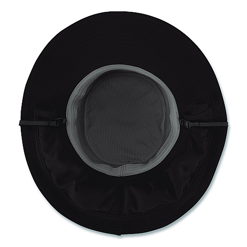 ergodyne Chill-Its 8934 Ranger Hat with Neck Shade, Microfiber/Polyester, Small/Medium, Black (12725)