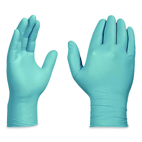 AMMEX Professional Nitrile Exam Gloves, Powder-Free, Medium, 3 mil Thick, 9.5" Long, Light Blue, 100/Box (APFN44100)