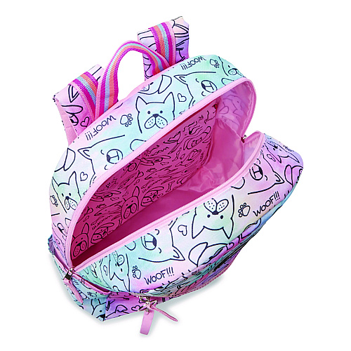 Accessory Innovations Adorable Dogs Life Backpack, 12" x 5" x 16", Tie-Dye Pink/Blue (B22GC54187ST)