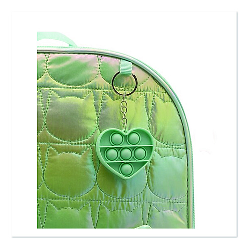 Accessory Innovations Iridescent Cat Backpack, 12" x 5" x 16", Iridescent Aqua (B23GC55603ST)