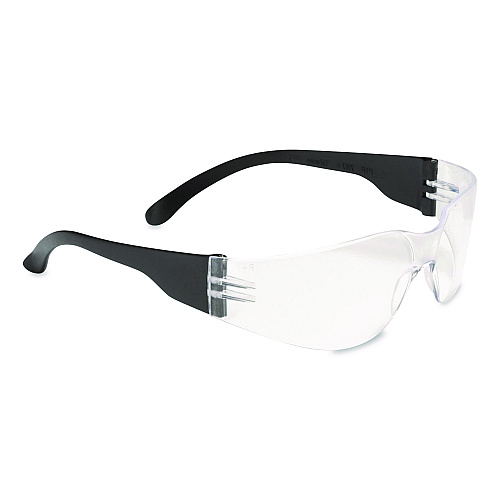 Bouton Zenon Z11sm Rimless Safety Glasses with Anti-Scratch Coating, Black Flexible-Plastic Frame, Clear Polycarbonate Lens (250000000)