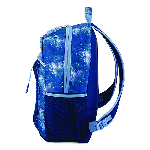 FUEL Bijoux Deluxe Backpack and Lunch Bag Bundle, Backpack: 13.5" x 7" x 18.5", Lunch Bag: 7.5" x 4.25" x 9", Light Blue Galaxy (110592STGX5)