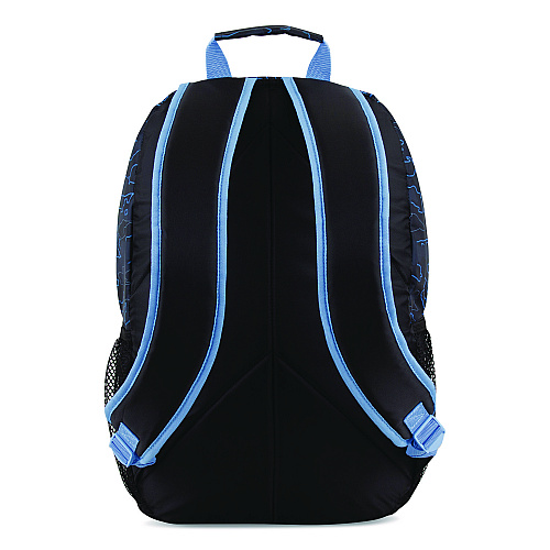 FUEL Bijoux Deluxe Backpack and Lunch Bag Bundle, 15.5" Laptop Sleeve, 12" x 8" x 18.5" and 7.5" x 4.25" x 9", Black/Blue Camo (110592STOC2)