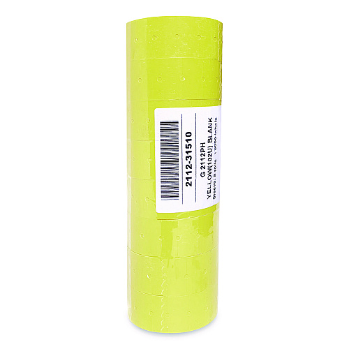 Garvey Punch-Hole Lavel, 0.83 x 0.47, Yellow, 1,000/Roll, 8 Rolls/Pack (211231510)