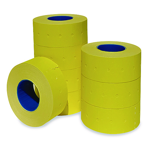Garvey Punch-Hole Lavel, 0.83 x 0.47, Yellow, 1,000/Roll, 8 Rolls/Pack (211231510)