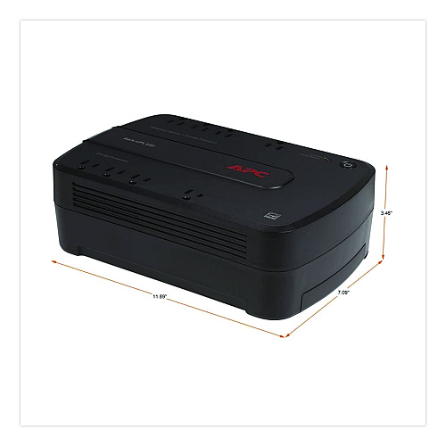 APC Back-UPS ES 550VA System, 8 Outlets, 550 VA, 365 J (733726)