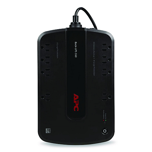 APC Back-UPS ES 550VA System, 8 Outlets, 550 VA, 365 J (733726)