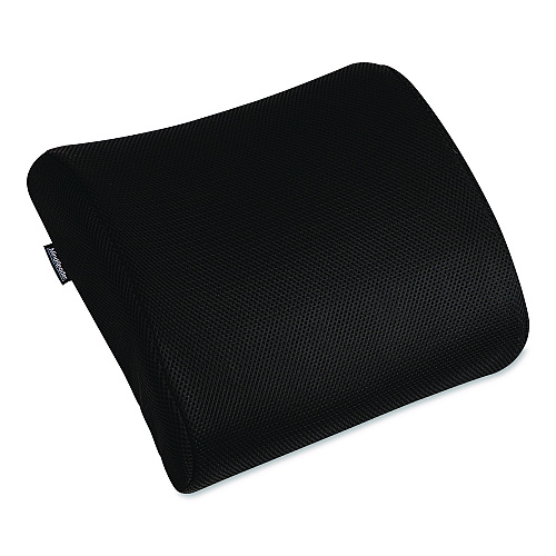 Mind Reader Memory Foam Ergonomic Lumbar Support Chair Cushion, 4 x 13.5 x 12.25, Black (BACKFOAMBLK)