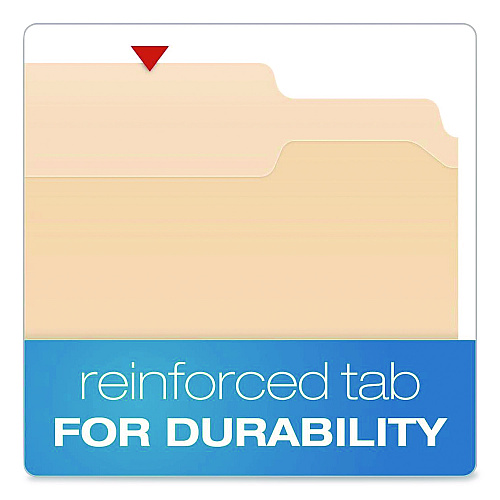 Pendaflex Manila Fastener Folders, 2/5-Cut Tab: Right of Center, Expands 0.75", 2 Fasteners, Letter Size, Manila, 50/Box (24580)