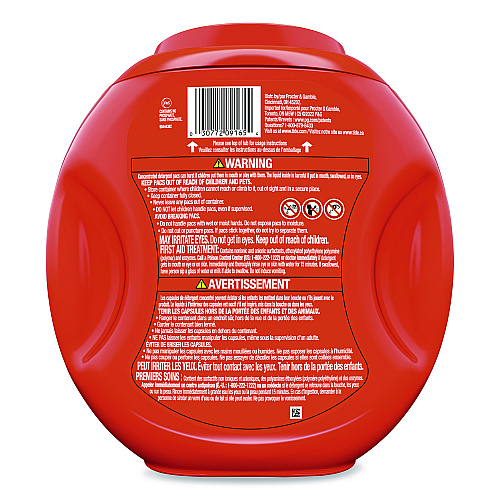 Tide PODS Laundry Detergent, HE Compatible, Coldwater Clean Original, 66 oz Tub, 76 Pods/Tub, 4 Tubs/Carton (09165CT)