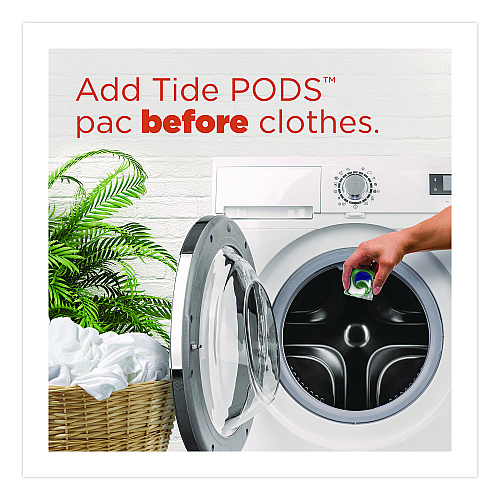 Tide PODS Laundry Detergent, HE Compatible, Coldwater Clean Original, 66 oz Tub, 76 Pods/Tub, 4 Tubs/Carton (09165CT)