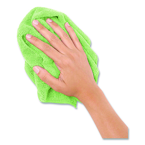 Boardwalk Microfiber Cloths, 12 x 12, Green, 12/Pack (12GRECLOTH)