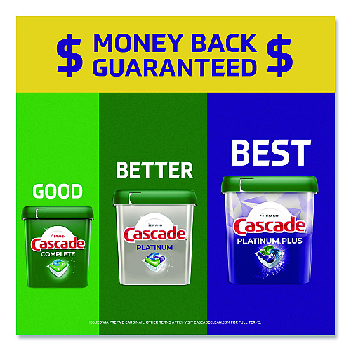 Cascade Complete ActionPacs, Fresh Scent, 4 Pods/Pack, 30 Packs/Carton (17626)