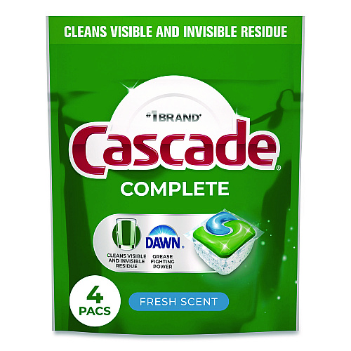 Cascade Complete ActionPacs, Fresh Scent, 4 Pods/Pack, 30 Packs/Carton (17626)