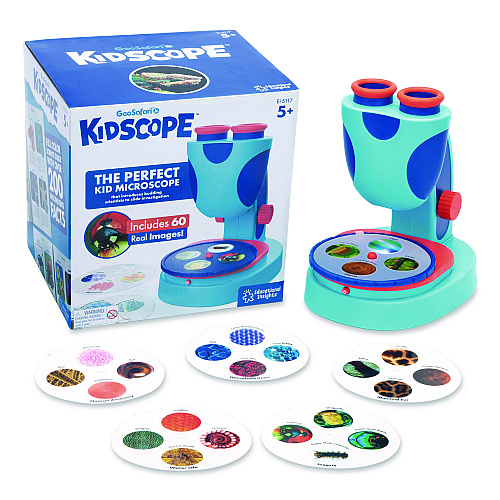 Educational Insights GeoSafari Jr. Kidscope, Ages 5 and Up, 3x Magnification, Blue (5117)
