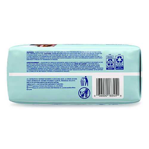 Huggies Little Swimmers, Size 5-6, Baby Weight 32 lbs and Up, Blue, 10/Pack, 8 Packs/Carton (18345)