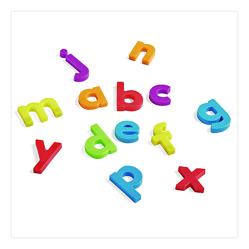hand2mind Rainbow Lowercase Magnetic Letters, 1.5" Tall, Assorted Color Characters, 6 Sets of 42 Pieces (96160)