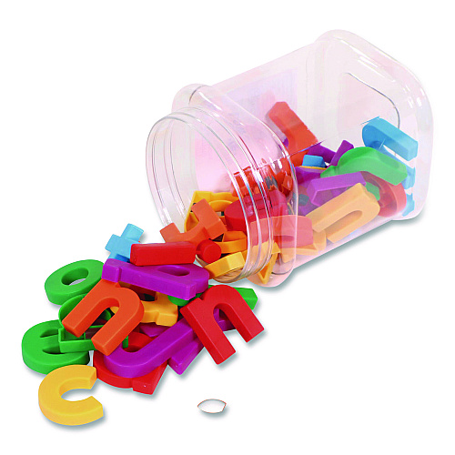 Learning Resources Jumbo Lowercase Magnetic Letters, 1.5" Tall, Assorted Color Characters, 40 Pieces (LER0451)