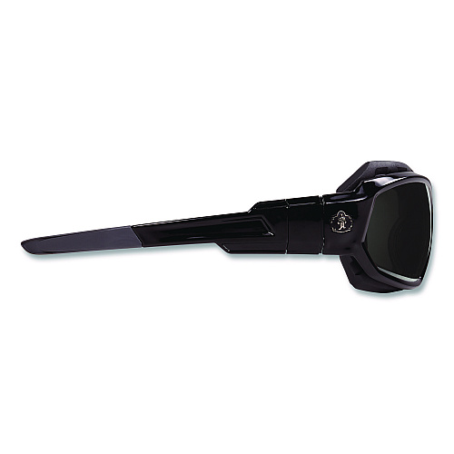 ergodyne Skullerz Loki Safety Glasses/Goggles, Black Frame/Smoke Lens, Nylon/Polycarb (56030)