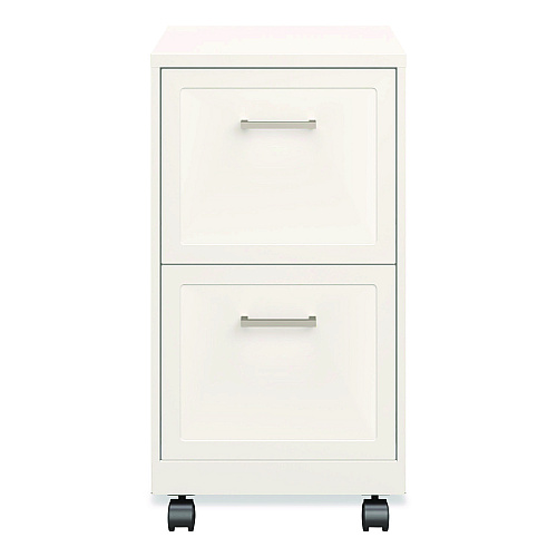 Alera Two-Drawer Mobile Vertical File, 2 Letter-Size File Drawers, 14.25 x 18 x 26.7, Pearl White (HSVF1824WH)