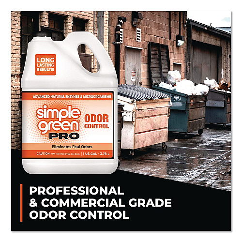 simple green Pro Odor Control, Lemongrass Eucalyptus, 1 gal Bottle, 4/Carton (0704128)
