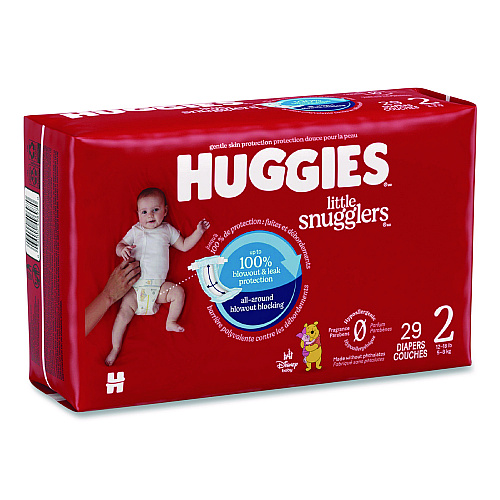 Huggies Little Snugglers Baby Diapers, Size 2, 12 lbs to 18 lbs, Disney Design, 29 Diapers/Pack, 4 Packs/Carton (49697)