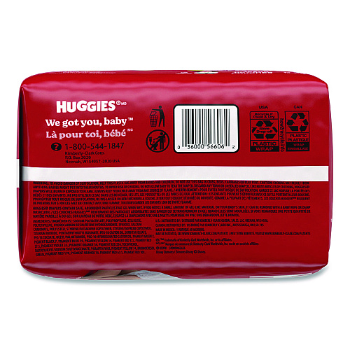 Huggies Little Movers HuggFit 360 Degree, Size 4, 22 lbs to 37 lbs, Disney Design, 21 Diapers/Pack, 4 Packs/Carton (56606)