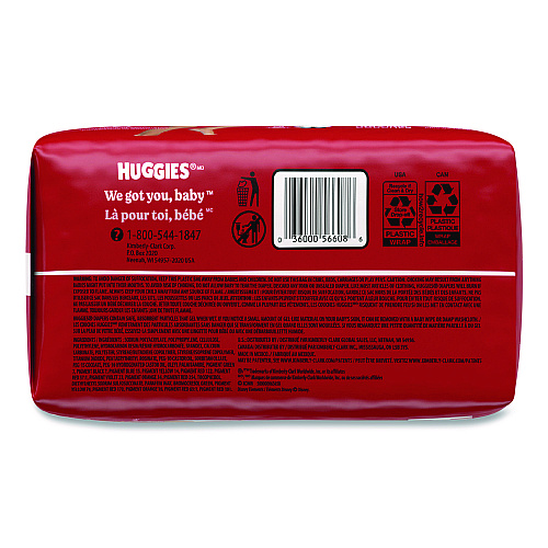 Huggies Little Movers HuggFit 360 Degree, Size 6, Over 35 lbs, Disney Design, 17 Diapers/Pack, 4 Packs/Carton (56608)