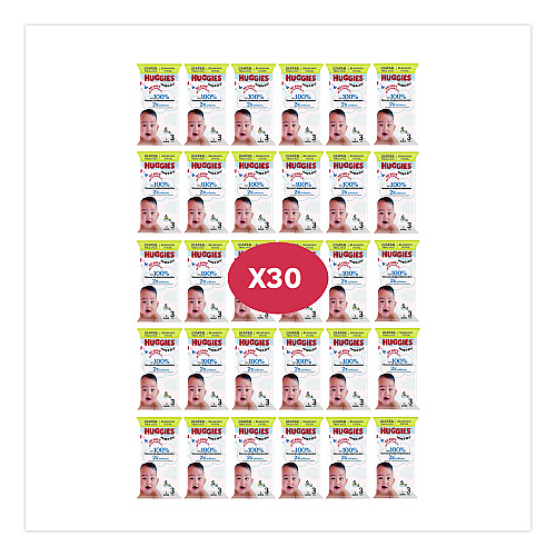 Huggies Snug and Dry, Size 3, 16 lbs to 28 lbs, Disney Design, 3 Diapers/Pack, 30 Packs/Carton (57029)