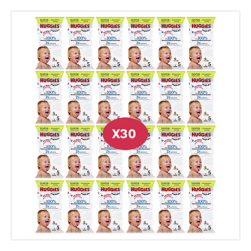 Huggies Snug and Dry, Size 5, Over 27 lbs, Disney Design, 3 Diapers/Pack, 30 Packs/Carton (57031)